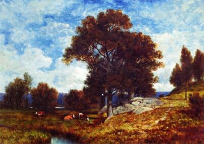 David Johnson A Scene in the Bronx NY 1867 17''x 22'' Archival Art Print