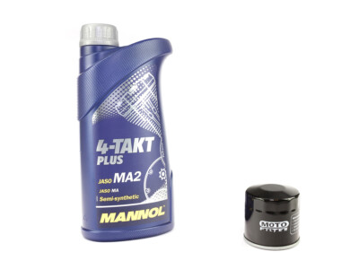Motoröl Set 10W40 Ölfilter SM134 1 Liter für Honda Kawasaki Triumph Yamaha 