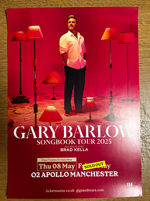 Gary Barlow Manchester 8. Mai 2025 Promo A3 Poster