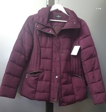 Canda Short Padded Winter Jacket Womens Eu38 Uk10 M Purple Zipped Pockets Jacket