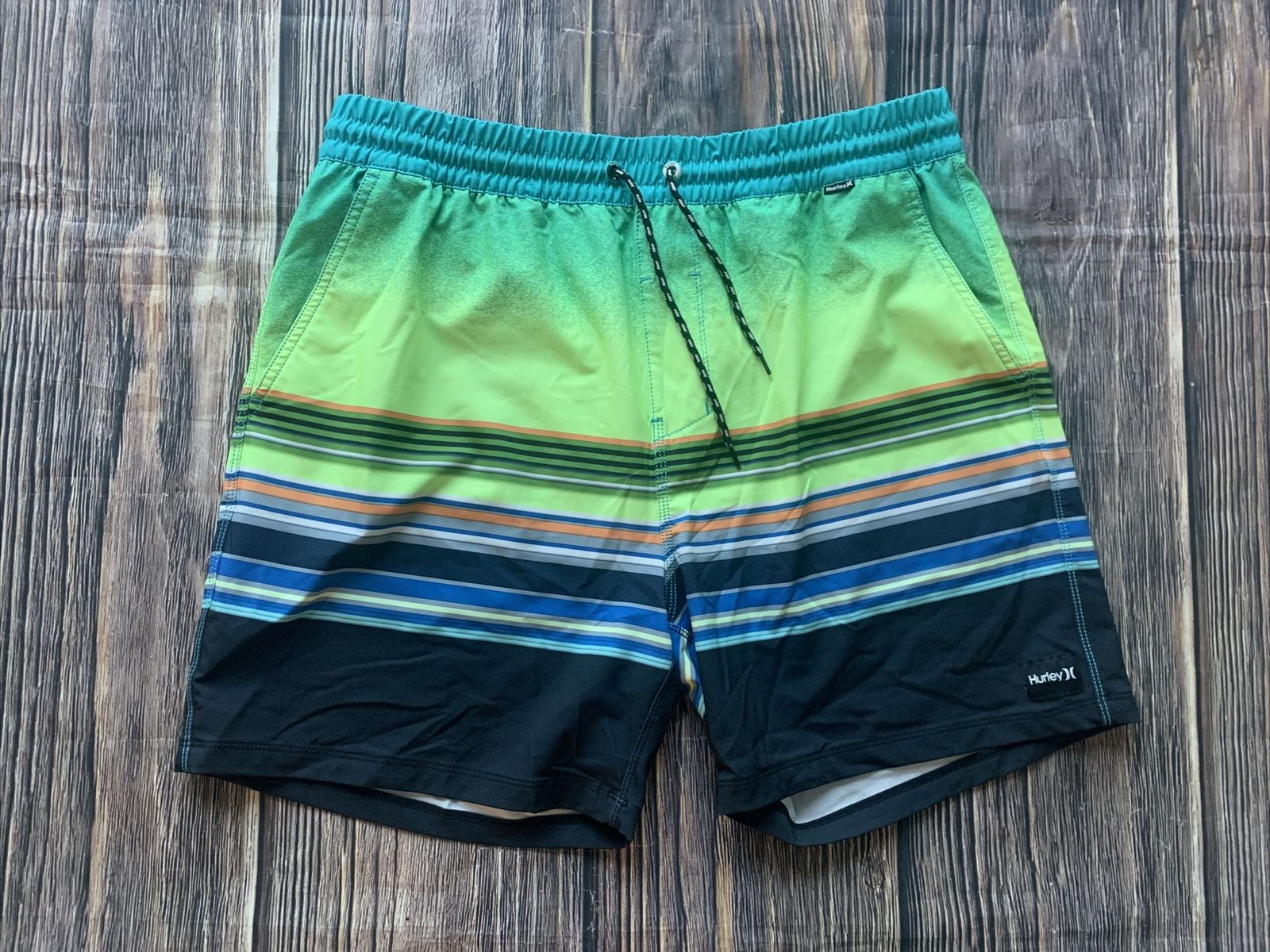 Men's Hurley Phantom Neon Bathing Suit Swim Shorts Si… Gem