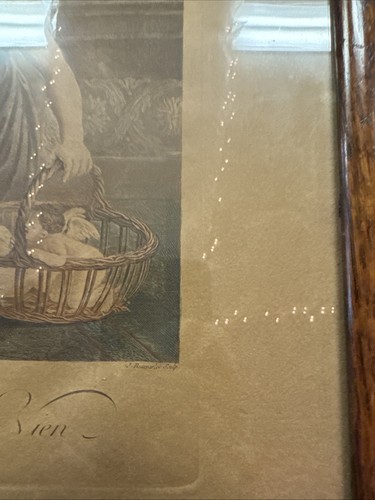 Gravure Ancienne Par Beauvarlet La Marchande d'Amours 18ème 22x26 Vintage Art - Picture 5 of 9