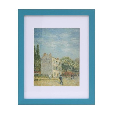 11x14 Wood Picture Frame with Real Glass Cover, Teal Photo Frame Display Pict...