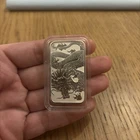 1 Oz 9999 Silver Dragon Bar 2022 Perth Mint Capsulated