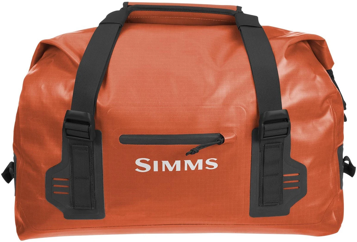 Sac De Pêche Simms Headwaters 90L - Humide/Sec - Imperméable - Gris/Orange