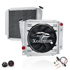 4 Row Aluminum Radiator Shroud Fan For Ford Bronco 1966-1977 2.8l 3.3l 5.0l V8 4 Row Aluminum Radiator Shroud Fan For Ford Bronco 1966-1977 2.8l 3.3l 5.0l V8