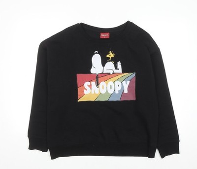 Schwarzer Pullover Sweatshirt Herren UK Größe L Peanuts