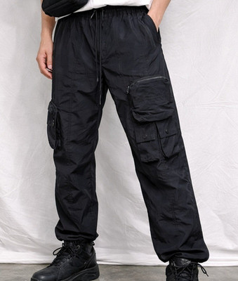 EPTM Men's Black Nylon Cargo Pants XL 36 Techwear Utility Jogger Streetwear