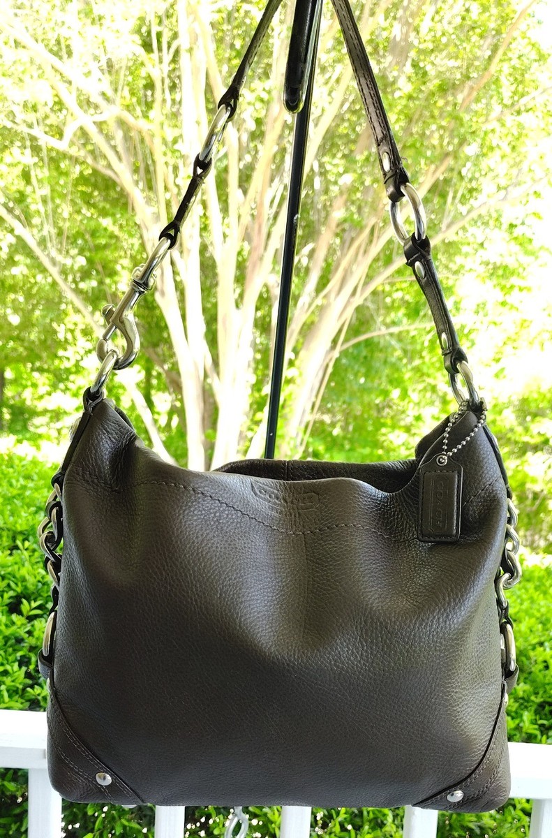 Coach Vintage MEDIUM F15251 Carly Chocolate Brown Leather Shoulder Coach Vintage MEDIUM F15251 Carly Chocolate Brown Leather Shoulder
