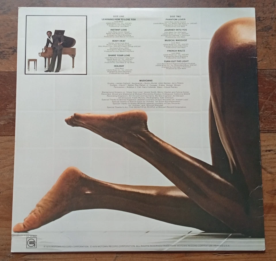 Leon Ware " Musical Massage " Gordy G6-976S1 USA 1976 RARE & TOP ! PLAYS SUPER ! - Bild 2 von 4