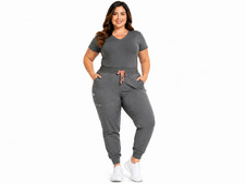 FIGS women  s Heather Denim Zamora Jogger Scrub PANTS only 4XL