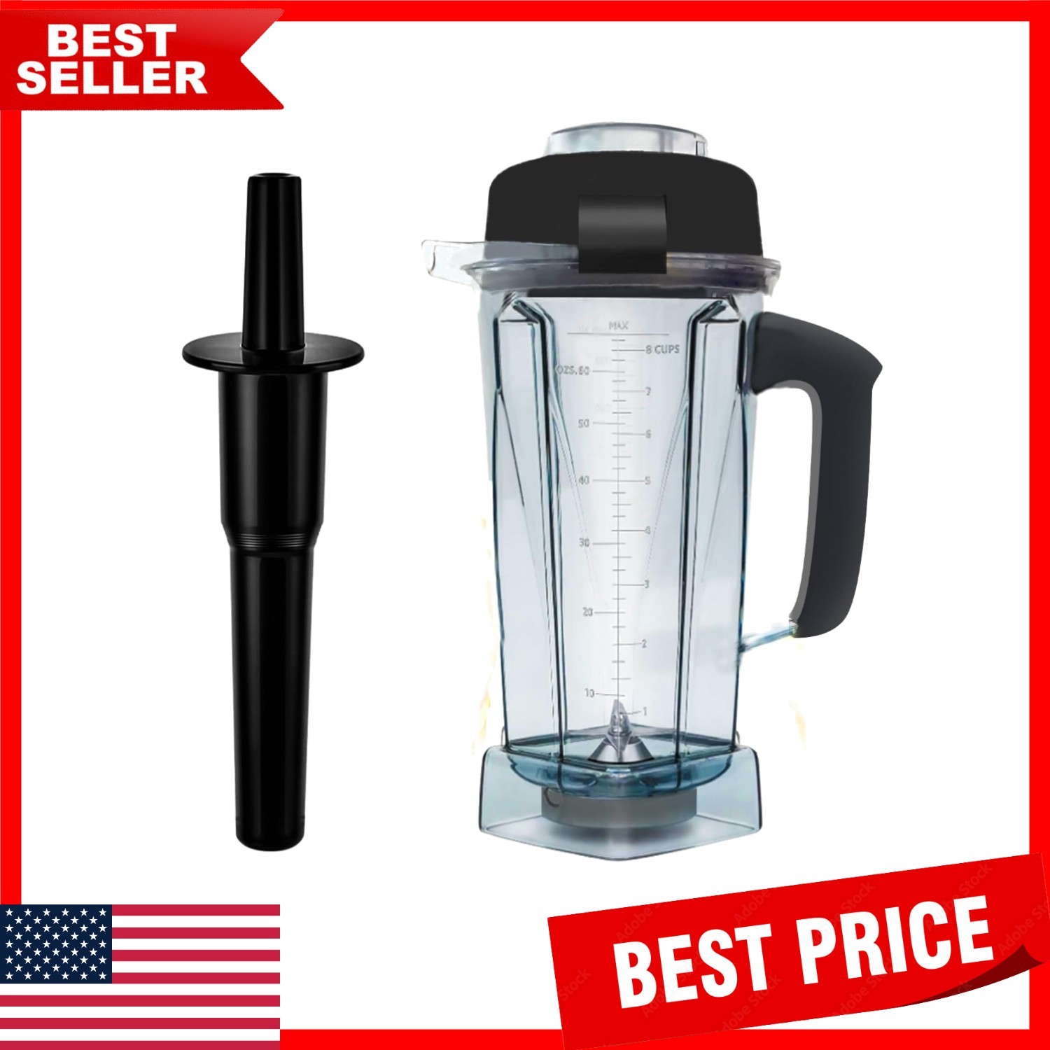 64oz BPA-Free Blender Pitcher with Classic Tamper - 10