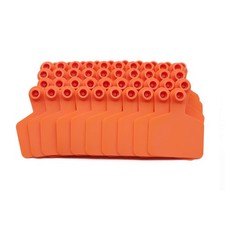 100 PCS Orange Blank Cattle Ear Tags for Cow Swine Sow Sheep Livestock ID