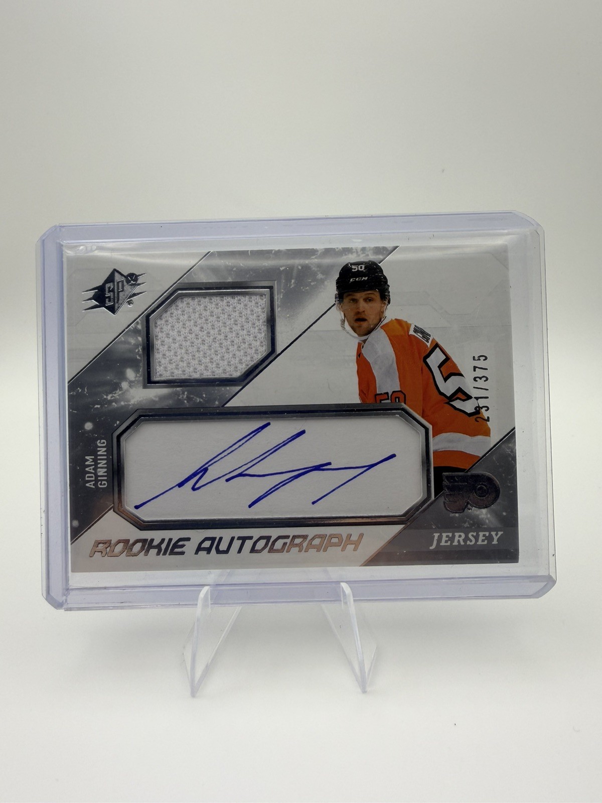 2023-24 Upper Deck SPx Adam Ginning Jersey Number Rookie Auto 231/375 #AG
