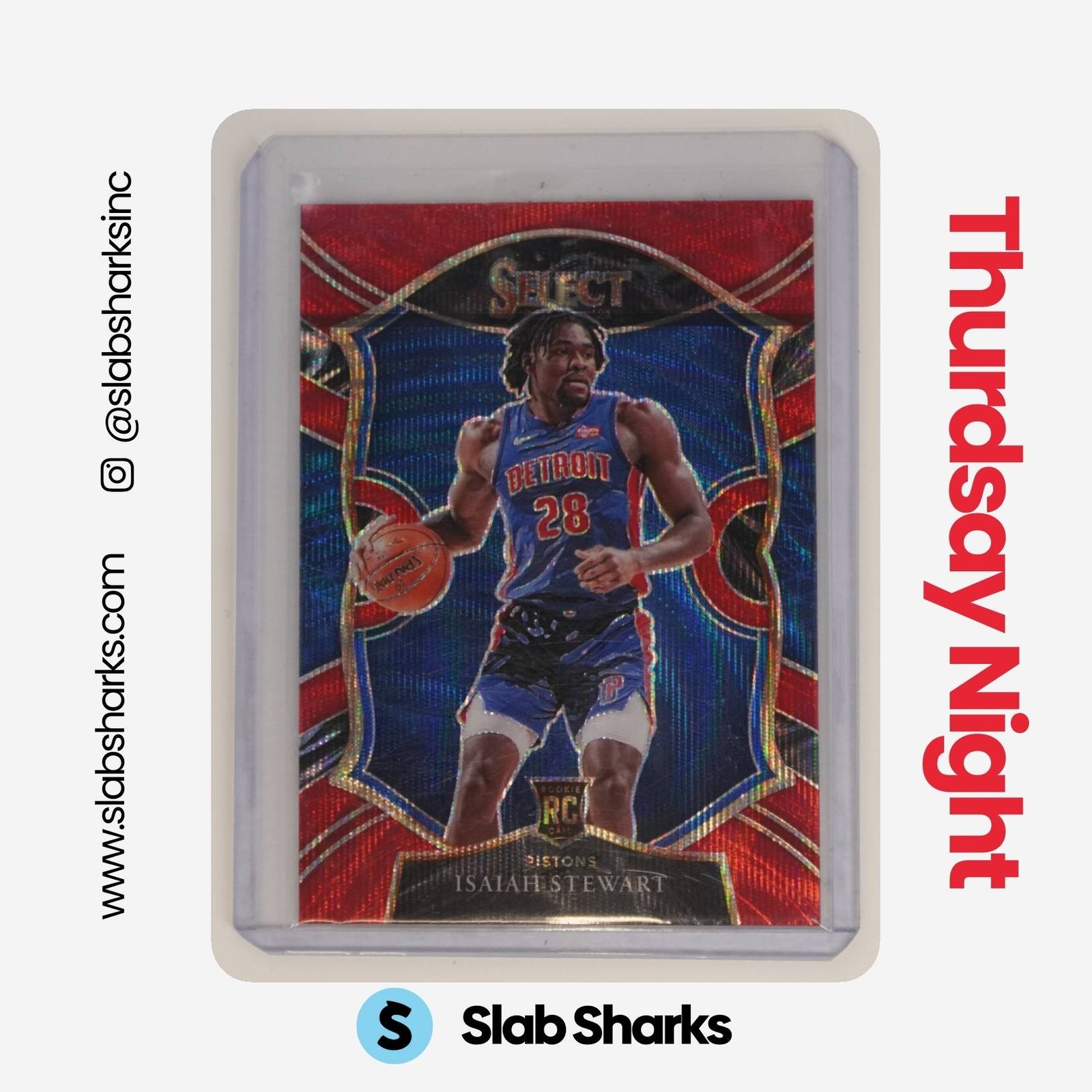 2020 PANINI SELECT #76 ISAIAH STEWART RED WAVE PRIZMS RC CONCOURSE