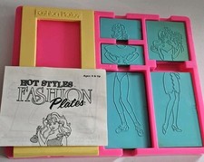 Vintage 90s HASBRO Fashion Plates Fashion Design. ONLY Plates And Holder 2508