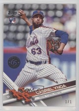 2017 Topps Transcendent Party 65th Anniversary Stamp 1/1 Gabriel Ynoa #79 1b9b