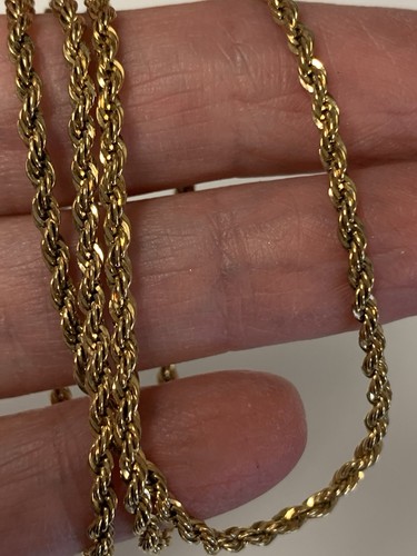 Vintage Danecraft USA Sterling Silver Gold Vermeil 24” Rope Chain Necklace - Picture 10 of 10