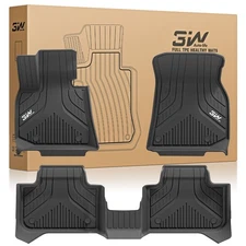 3W Floor Mats For 2025 2026 BMW X3 All Weather Custom Fit 1st & 2nd Row Car Mats
