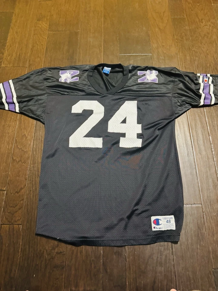 Vintage Champion Northwestern Football Jersey Size 48 Darnell Autry 90s USA Made - Image 2 of 4