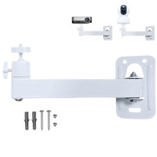 Foldable Projector Wall Mount White Aluminum Alloy 1/4 Screw 360 Universal
