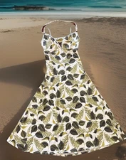 Roberto Cavalli for Just Cavalli  Stretch Open back 40 Dress Leaves