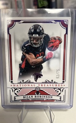 2025 Panini National Treasures - Bijan Robinson #4 Purple /75