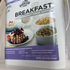 Augason Farms Emergency Food Supply Breakfast Pail - 162 Servings - Best By 2032