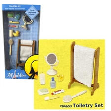 Eden Madeline Doll Toiletry Accessories Set Bathroom Towel & Stand Mirror Soap