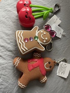 New Bath & Body Works 3 Antibacterial Holders Cherries Gingerbread Man/Woman