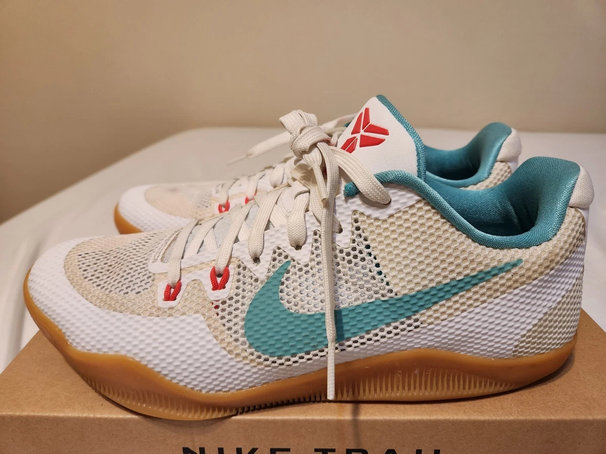 Nike Zoom Kobe 11 XI EM Summer White / Teal /Crimson Size 11.5 # 836183-103 nike-kobe-11-em-low-summer-  main image 3