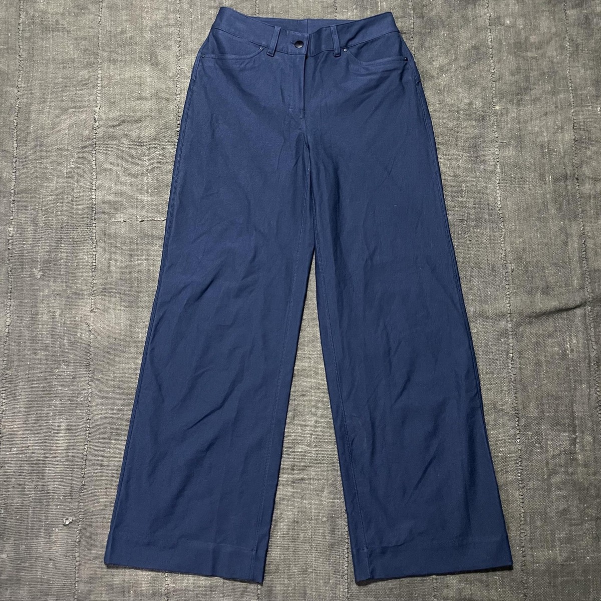 Lululemon City Sleek 5 Pkt Wide Leg Pants Womens 26 Navy Utilitech