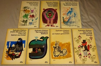 7x EPHRAIM KISHON *dtv* Walfisch Pardon Hühnerstall Jericho Salomos usw GUTER ZU