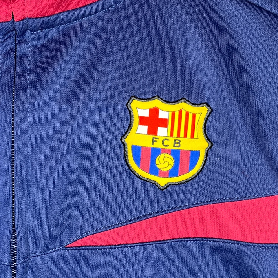Chaqueta de Pista FC Barcelona Juvenil L Azul Marino/Rojo Cremallera Bordada Cresta Foto 4 de 4