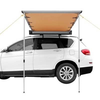 Retractable Car Side Awning 4.6x6.6ft UV50+ Waterproof Storage Bag SUV Truck Van