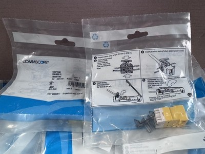 Commscope UNJ600-YL Uniprise Cat6 M-Series RJ45 Modular Jack, Yellow ~STSI Data
