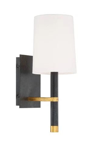 Crystorama Weston 14 1/2" High Black Wall Sconce - Picture 5 of 7