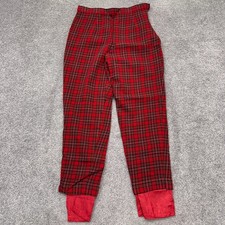 Vintage Pendleton Women s Plaid Wool Pants Red Tartan USA Size 10 Lined