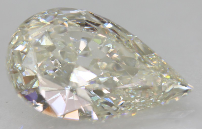 Certified 1.58 Carat H Color VVS1 Pear Natural Enhanced Diamond 11.28x7.06mm