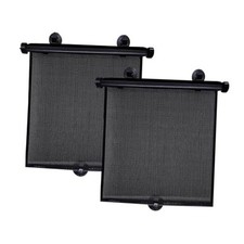 2 PCS Car Side Window Sun Shade, 19.7" 19.7" Retractable XL 19 19 IN Black