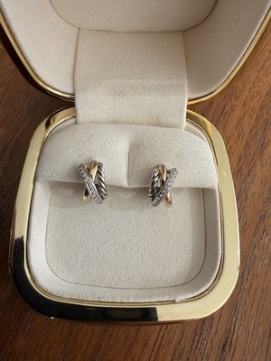 NWT David Yurman Crossover Three Row Earrings