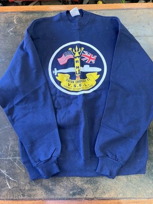 US / Uk Navy Mens Sweater Vickers Shipbuilding And Engineering. Trident II - L