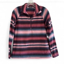 NWT Eddie Bauer Women s Quest Fleece 1/4 Zip Pullover Multicolor Stripes Size S
