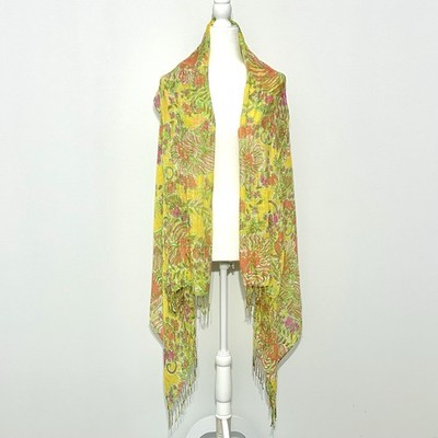 Lilly Pulitzer x Target Happy Place Scarf Fringe Long Yellow Green Pink Orange