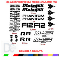 Adesivi malaguti f 12 phantom kit decals replica scooter logo stickers vinile