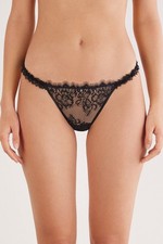 NEW Intimissimi Glimmer of Pleasure Brazilian Briefs Black Size S