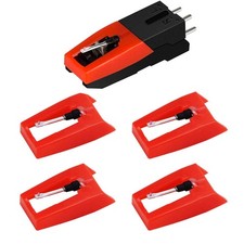 Record Player Needle, 1 PC Record Player Cartridge with 4 PCS Diamond Stylus ...