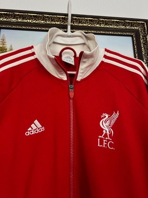 Vintage Adidas Liverpool Football Jacket Soccer Red Track Top Mens