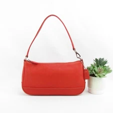 Coach Y2K Vintage Red Leather Demi Bag 