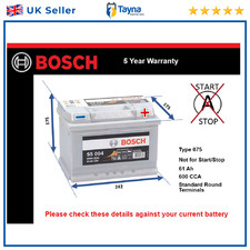 Battery fits CADILLAC BLS XLR CTS Bosch 075 600A 61Ah 5Yr Warranty New